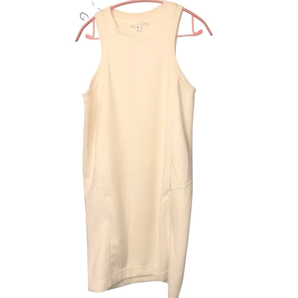 Lululemon Softstreme Back In Action Dress Size 6 Cream Lemon Sorbet Athleisure
